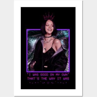 Rihanna - I Was Good On My Own That's The Way It Was - Purple Posters and Art